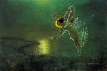  TK Canvas - Spirit of the Night angel John Atkinson Grimshaw